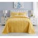Wedding Ring Chenille Bedspread by BrylaneHome in Gold (Size QUEEN)