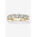 Women's 3.50 Cttw. Round Gold-Plated Sterling Silver Cubic Zirconia Wedding Ring by PalmBeach Jewelry in White (Size 5)