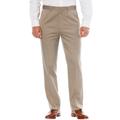 Men's Big & Tall KS Signature No Hassle® Classic Fit Expandable Waist Plain Front Dress Pants by KS Signature in Taupe (Size 62 38)