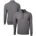 Men's Cutter & Buck Heather Black Vanderbilt Commodores Big Tall Adapt Eco Knit Quarter-Zip Pullover Top