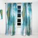 Design Art Abstract Semi-Sheer Thermal Rod Pocket Curtain Panels Polyester/Linen in Green/Blue/Yellow | 84 H x 52 W in | Wayfair CTN39166-52-84