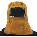 Masque Soudure Casque Soudeur Capuche en Cuir - Protecteur Visage avec Lunette Protection des Yeux