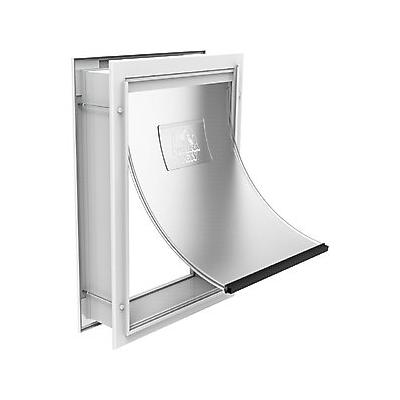 Hakuna Pets Deluxe Aluminum Dog & Cat Door, White, Small