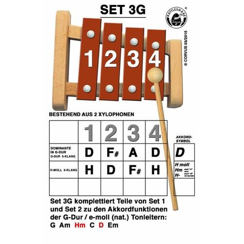 Corvus A600284 – Rattlesnake, Akkord-Glockenspiel Set 3G, Xylophon – Corvus