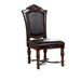 Bloomsbury Market Amjid Queen Anne Back Side Chair Dining Chair Faux Leather/Wood/Upholstered in Brown | 46.87 H x 27.5 W x 22.37 D in | Wayfair