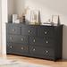 Winston Porter Chayanna 7 - Drawer Dresser Wood in Black | 32 H x 55 W x 16 D in | Wayfair D8EA75C75A92447FA48A253816D70A9B