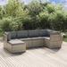 Latitude Run® Patio 6 Piece Rattan Sectional Seating Group w/ Cushions Wicker/Rattan in Brown/Gray | Wayfair D55F3170505A48528CC0C7E2C4FCD1A7