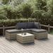 Latitude Run® 5 - Person Seating Group w/ Cushions Synthetic Wicker/All - Weather Wicker/Wicker/Rattan in Gray | 22 H x 22.4 W x 22.4 D in | Outdoor Furniture | Wayfair