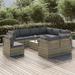 Latitude Run® Rattan 10 Piece Sofa Seating Group w/ Cushions Synthetic Wicker/All - Weather Wicker/Wicker/Rattan in Gray | Outdoor Furniture | Wayfair