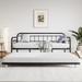 Heavy Duty Twin Size Metal Daybed Frame with Trundle Steel Slat Support Sofa Bed