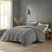 Madison Park Dakota Ruched Fur Down Alternative Comforter Set