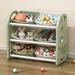 Kids Toy Storage Organizer with 6 Bins, Multi-functional Nursery Organizer Kids Furniture Set Toy Storage Cabinet Unit