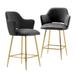 ivinta Modern Dining Chair with Gold Metal Legs for Dining Room