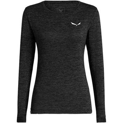 SALEWA Damen Shirt PUEZ MELANGE DRY W L/S TEE, Größe 40 in Schwarz