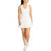 Women's Lusso White Houston Astros Tess Cheetah V-Neck Racerback Dress