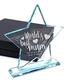 ukgiftstoreonline Large Jade Glass Personalised Star Trophy World's Best Mum In Presentation box