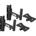 Pyle Pro PSTNDW15 Dual Universal Adjustable Wall Mount Speaker Bracket Stands (Pair) PSTNDW15