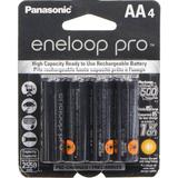 Panasonic eneloop pro AA Rechargeable NiMH Batteries (1.2V, 2550mAh, 4-Pack) BK-3HCCA4BA