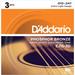 D'Addario EJ15-3D Extra Light Phosphor Bronze Multi-Pack Acoustic Guitar Strings (6-S EJ15-3D