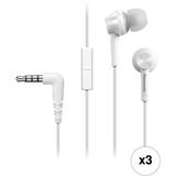 Panasonic RP-TCM115 In-Ear Headphones Kit (White, 3 Pair) RP-TCM115-W