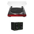 Audio-Technica Consumer AT-LP60XBT Fully Automatic Two-Speed Stereo Turntable and Bluetooth Speaker AT-LP60XBT-RD
