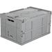 Mount-It! Collapsible Plastic Storage Crate with Attached Lid (65L Capacity) MI-908