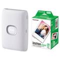 FUJIFILM INSTAX MINI LINK 2 Smartphone Printer (Clay White) with INSTAX MINI Instant 16767155