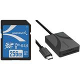 Sabrent 256GB Rocket UHS-II SDXC Memory Card with SDXC & microSDXC Card Reader SD-TL60-256GB