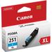 Canon CLI-251C XL High-Capacity Cyan Ink Tank 6449B001