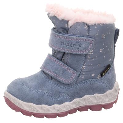 Winterboots SUPERFIT "ICEBIRD WMS: Weit", Kinder, Gr. 29, blau (blau, rosa), Veloursleder, Polyester, Glitzer, sportlich, Schuhe, mit Schurwolle Image