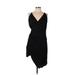 Cushnie Casual Dress - Midi Plunge Sleeveless: Black Solid Dresses - Women's Size 12