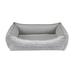 Bowsers Oslo Ortho Bolster Polyester/Memory Foam/Synthetic Material in White/Brown | Small (29" W x 23" D x 8" H) | Wayfair 20888