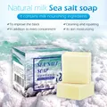 Sea Salt Soap Whitening Moisturizing Soap Natural Milk Sea Salt Soap Remove Pimple Pores Acne