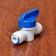 Fit 1/4" 6.35mm OD Tube Tap Shut off Ball Valve POM Quick Fitting Connector For Aquarium RO Water