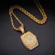 Exquisite Zircon Watch Shape Pendant Necklace Men and Women Trend Hip-Hop Rock Party Jewelry Gift