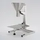 Stainless Steel Feeding Hopper with Support Stand Vacuum Bag Sub-Packing Funnel Manual Filling