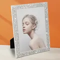 Creative Flash Drill Metal Picture Frame Gold/Silver/Black Light Luxury Photo Frame For Home Photo