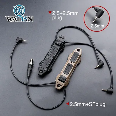 WADSN New Tactical Augmented Remote dual switch Pressure for DBAL A2 PEQ-15 PEQ16 M600 M300 Flashlight Double Switch Button 2.5