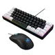 61keys Wired White Black Keyboard RGB Gaming Programmable Mouse Office Kit Backlight Keyboard and