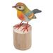 Red Barrel Studio® Handmade Warbler Wood Statuette Wood in Brown/Gray/Green | 5.25 H x 4.3 W x 2.2 D in | Wayfair 232AE31C4B5945C7BEBEA7F88E2AA298