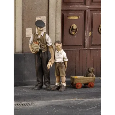 1/35 Harzfiguren-Modellbausätze Historische militärische Zivilane und Kinder Unmontiert und unbemalt 750 Image