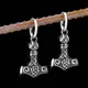 Herren klassische Edelstahl Thor Hammer Wikinger Ohrringe Mode Vintage Amulett Schmuck Ohr stecker