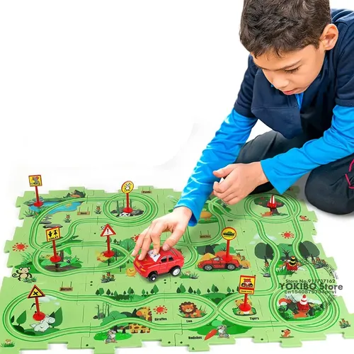 Logik Brettspiel für Kinder Puzzles Spielzeug Rennwagen Track Spielzeug Slot Rail Spielzeug für