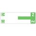 Smead AlphaZ NCC Color-Coded Label M&Z Label Sheet Light Green 100 per Pack (67164)