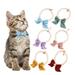 LA TALUS Pet Necklace Adjustable Bright Color Lobster Clasp Design Allergy Free Easy-wearing Show Unique Charm Resin Imitation Pearl Pet Cat Bow-knot Necklace Pet Supplies Yellow M