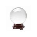 Zoogamo 150MM Clear Crystal Ball with Wood Stand â€“ K9 Glass Crystal Decorative Ball Photography Lensball Meditation Orb & Home Decor for Feng Shui with Gift Box (150mm)