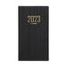 SOSPIRO 2023 A6 Mini Notebook 365 Days Portable Pocket Notepad Daily Weekly Agenda Planner Notebooks Stationery Office School Supplies(Black)