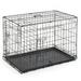 Pefilos 30 Wire Dog Crate with Tray Pet Kennel Cat Folding Steel Animal Playpen Black