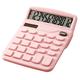 Desktop Calculator- Battery/Solar Power Sensitive Button Anti-slip Base Oblique Perspective High Clearly Accounting Financial Tool 12 Digits Large Screen Electronic Calculator Office Supplies