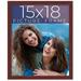 15X18 Dark Brown Real Wood Picture Frame Width 0.75 Inches | Interior Frame Depth 0.5 Inches | Dark Wood Traditional Photo Frame Complete With UV Acrylic Foam Board Backing & Hanging Hardware